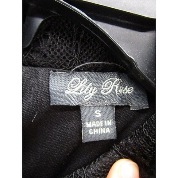 Lily Rose | Size Small Black Lace Fit‎ & Flare Babydoll Mini Dress - Picture 2 of 9